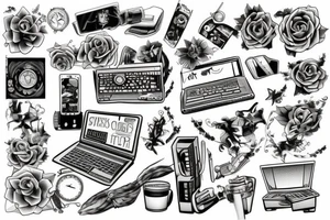 Laptop tattoo idea