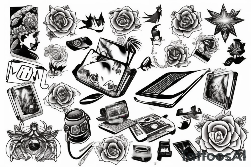 Laptop tattoo idea