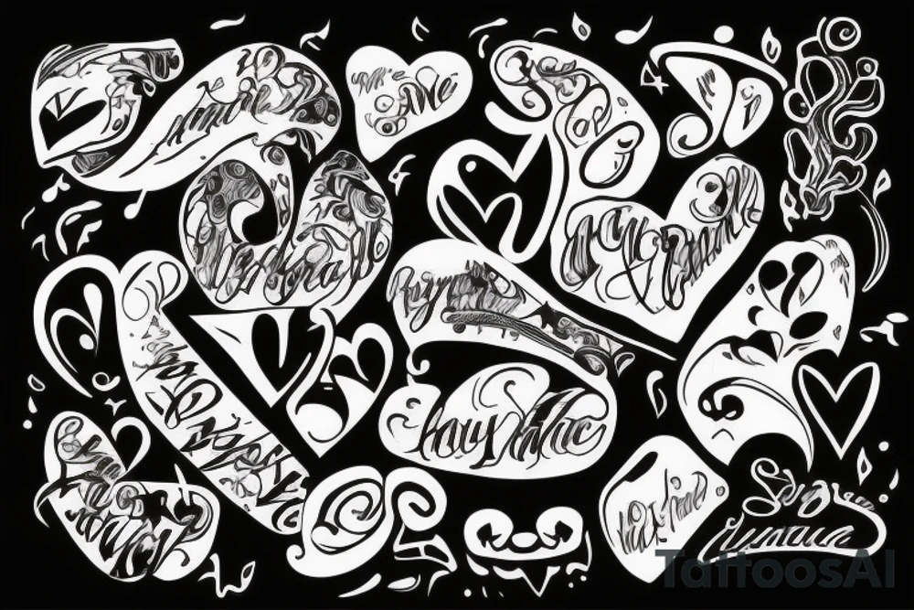a tattoo with love for music and photography tattoo idea