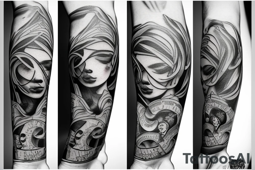 a tattoo with love for music and photography tattoo idea