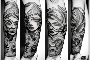 a tattoo with love for music and photography tattoo idea
