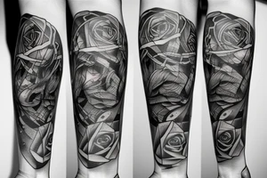 a tattoo with love for music and photography tattoo idea
