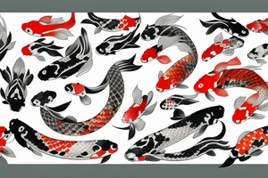 Koi fish with other Japanese art and graphic style and some
Environment tattoo idea