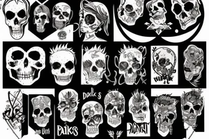 punks not death tattoo idea