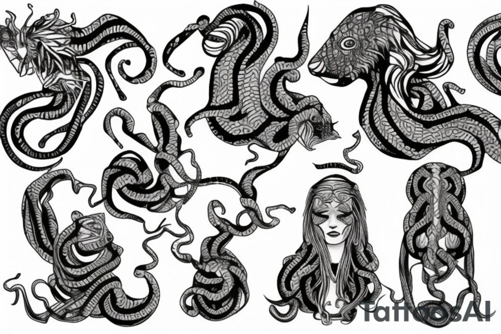 Medusa animal tattoo idea