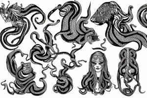 Medusa animal tattoo idea