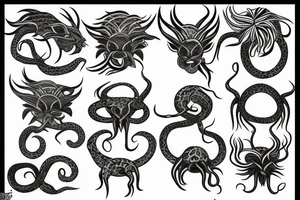 Medusa animal tattoo idea