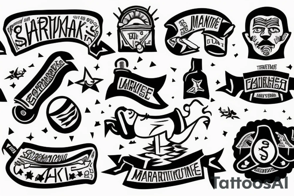 Run marathon spartak love tattoo idea