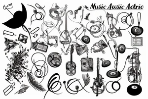 music, medicine, golden ratio, air, freedom tattoo idea