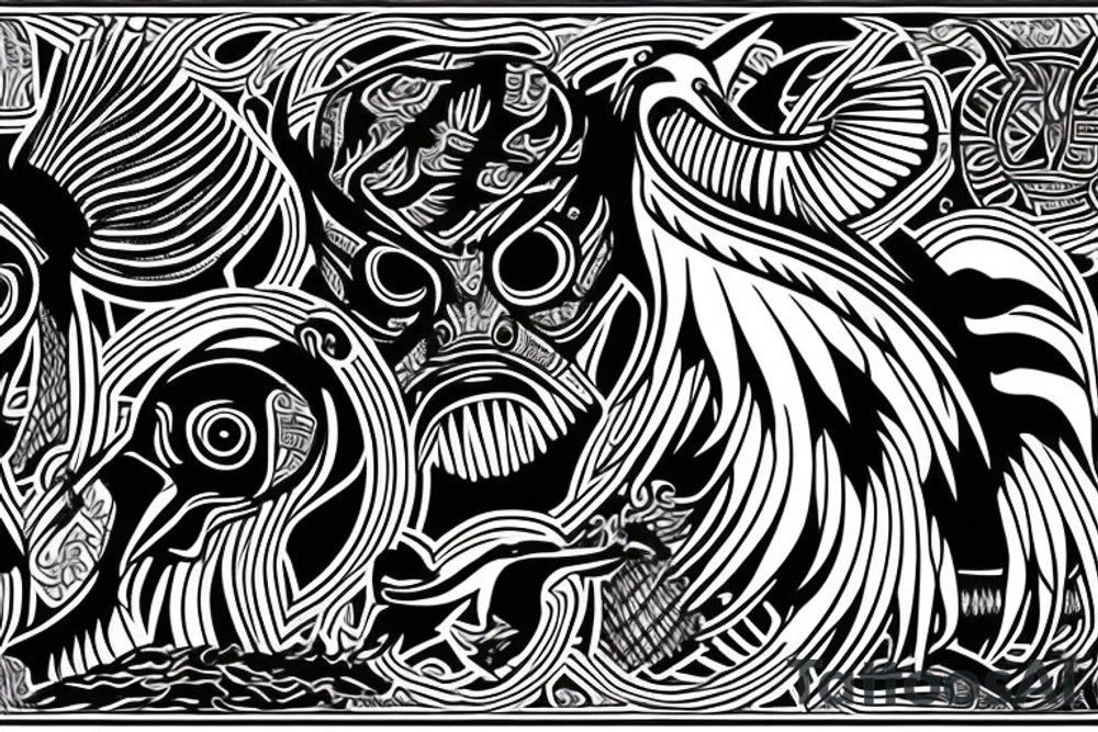 Diving eagle tattoo idea