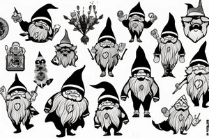 shcool of seven gnomes tattoo idea