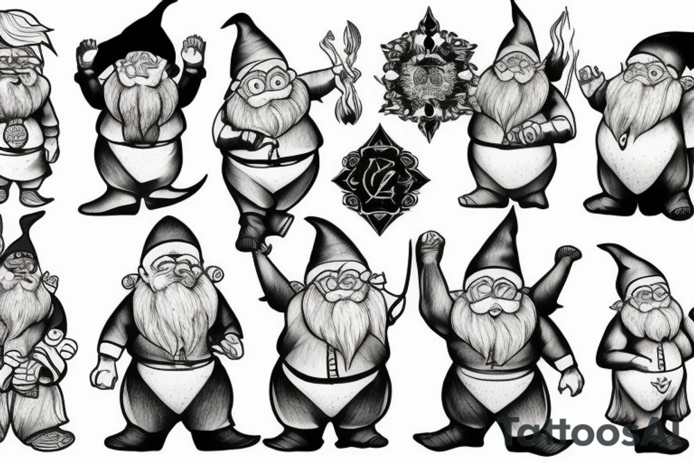 shcool of seven gnomes tattoo idea