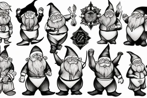 shcool of seven gnomes tattoo idea