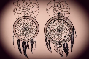 Spiritual picture with lines and circle, close to dream Catcher, but not it tattoo idea