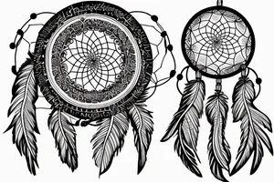 Spiritual picture with lines and circle, close to dream Catcher, but not it tattoo idea