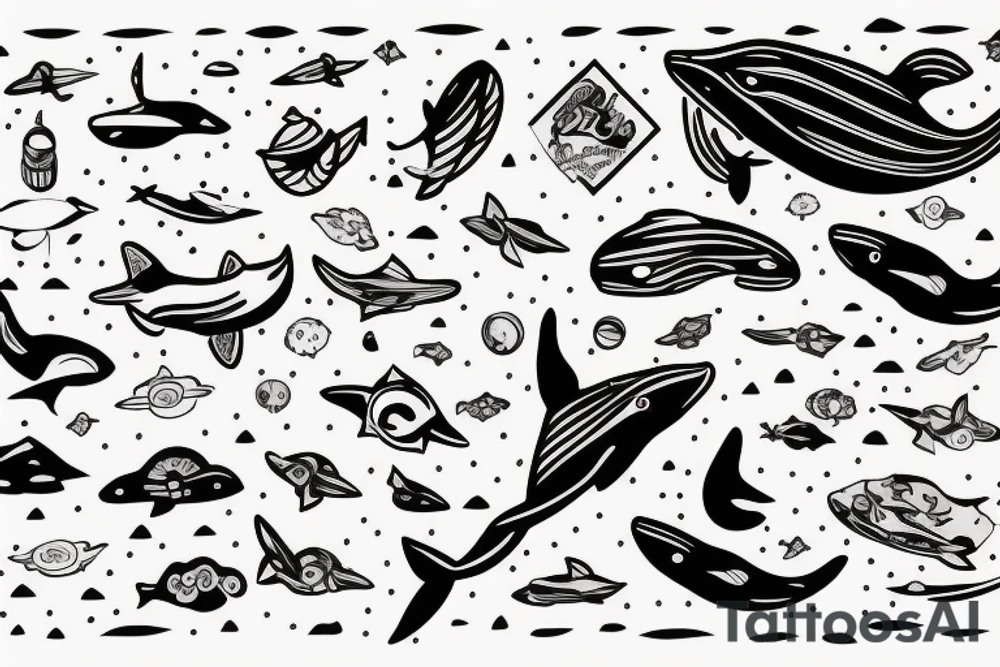 Whale in space tattoo idea