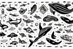 Whale in space tattoo idea