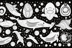 Whale in space tattoo idea