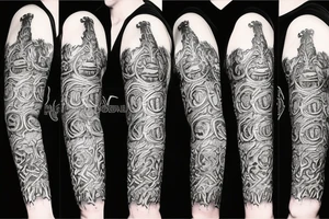 Big black metal sign tattoo idea
