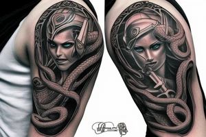 Thor fighting Serpent tattoo idea