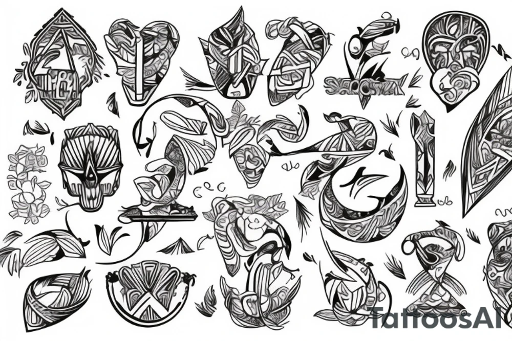 polynesia, healthy lifestyle, mental health, thoughts, fate, love for wife tattoo idea