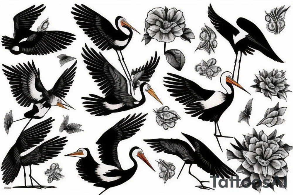 I want a stork tattoo idea