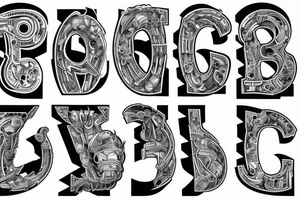 Biomechanical letters. Young & unafraid tattoo idea