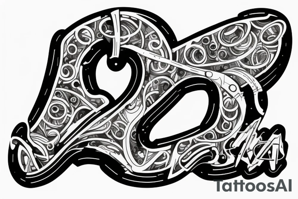 Biomechanical letters. Young & unafraid tattoo idea