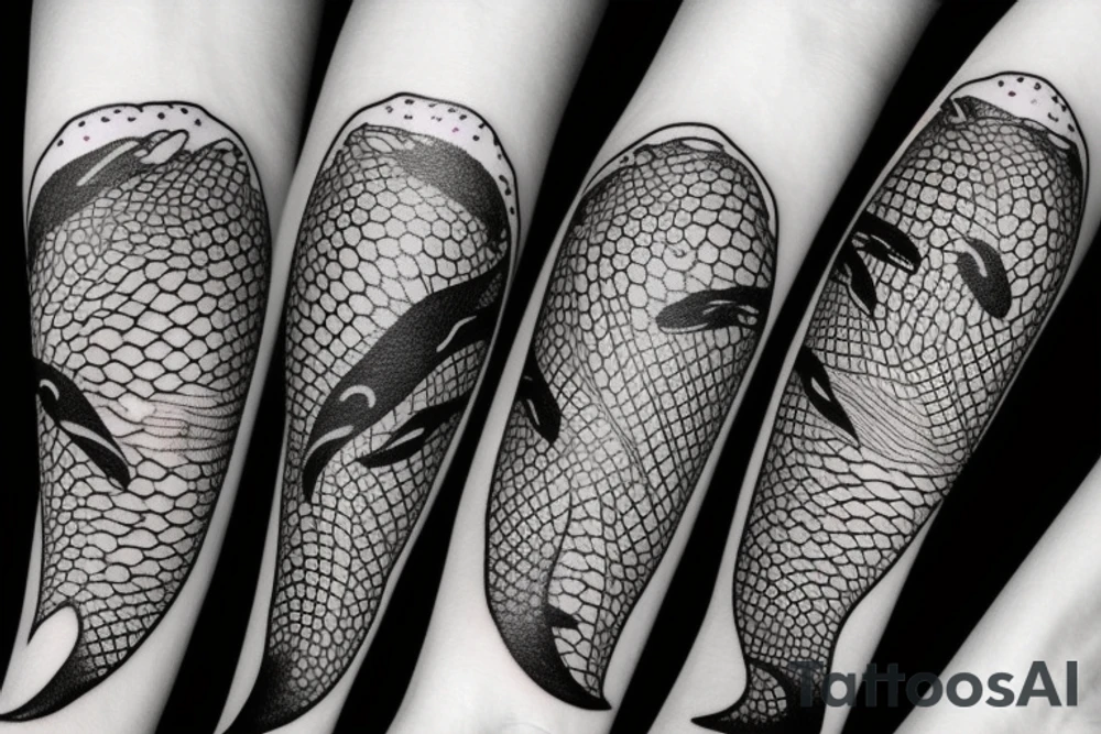 cute baby whale tattoo idea