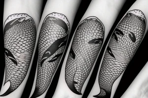 cute baby whale tattoo idea