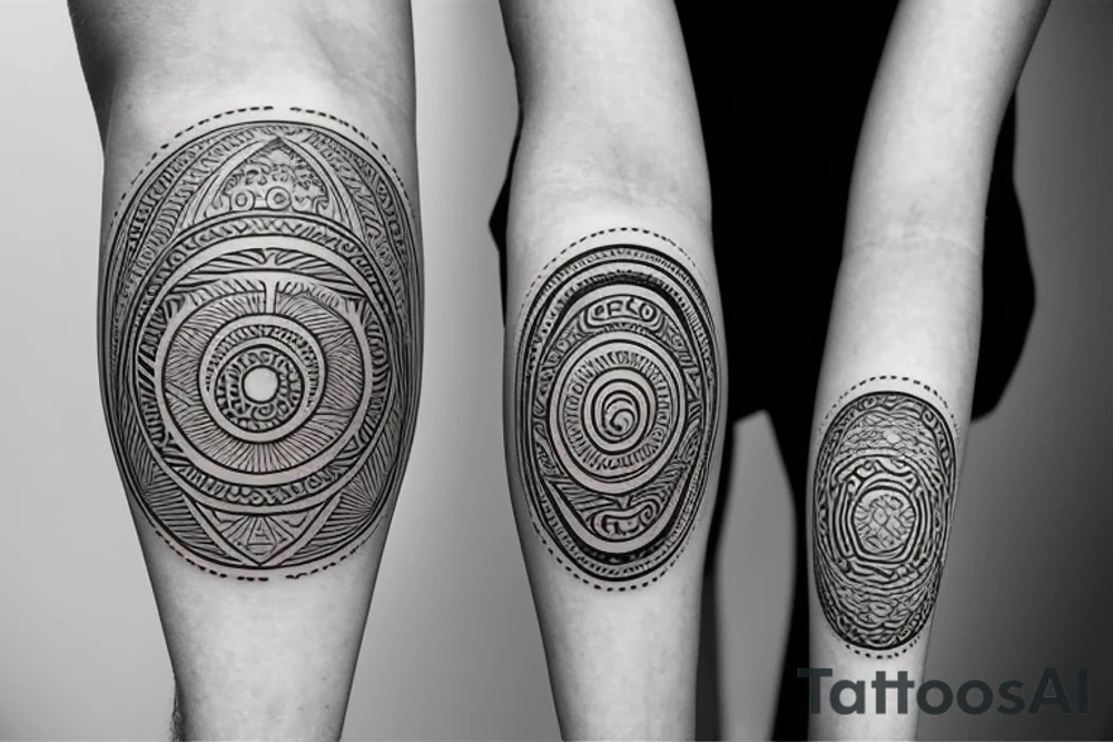 Polynesian style, thin beautiful moon inscribed in circle tattoo idea Polynesian style, thin beautiful moon inscribed in circle tattoo idea