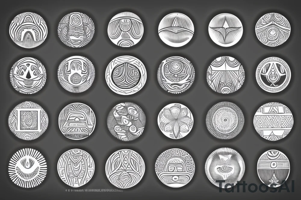 Polynesian style, thin moon inscribed in circle tattoo idea Polynesian style, thin moon inscribed in circle tattoo idea