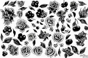 Black cherry tattoo idea