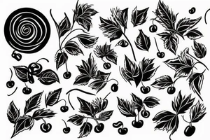 Black cherry tattoo idea