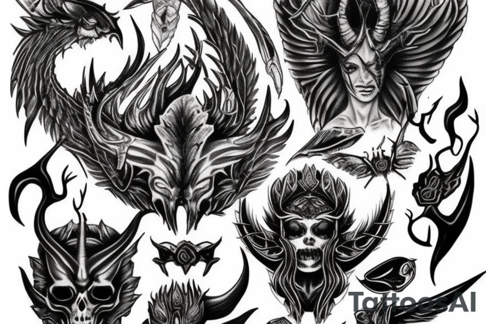 Diablo 4 lilith tattoo idea