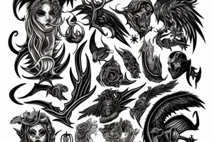 Diablo 4 lilith tattoo idea