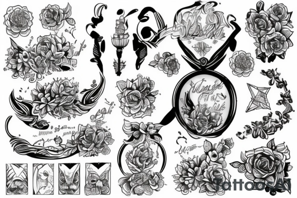Рукав с чумным доктором в центре tattoo idea