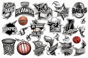 Basketball shelve tattoo idea