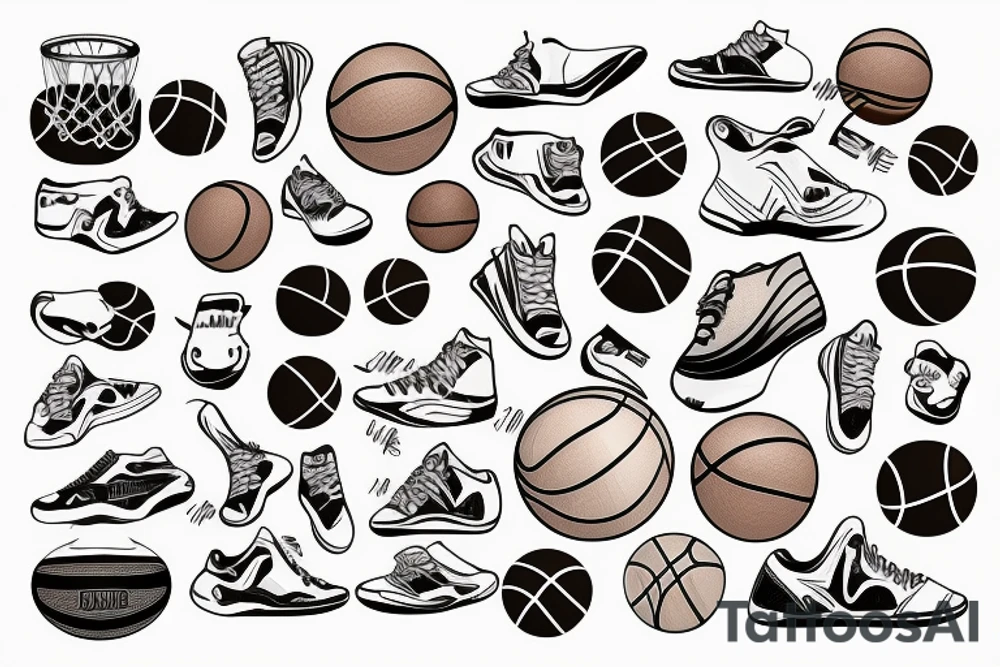 Basketball shelve tattoo idea