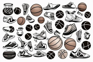 Basketball shelve tattoo idea