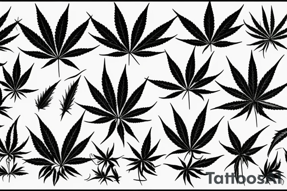 Marijuana tattoo idea
