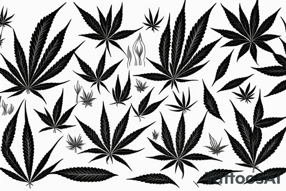Marijuana tattoo idea