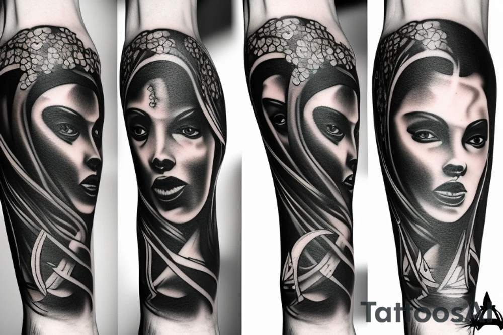 big black panis tattoo idea