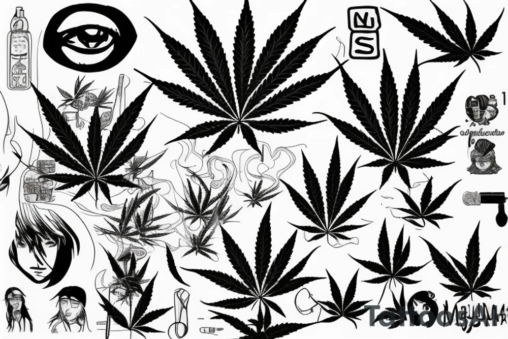 Marijuana tattoo idea