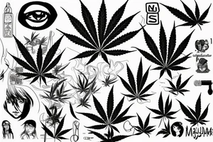 Marijuana tattoo idea