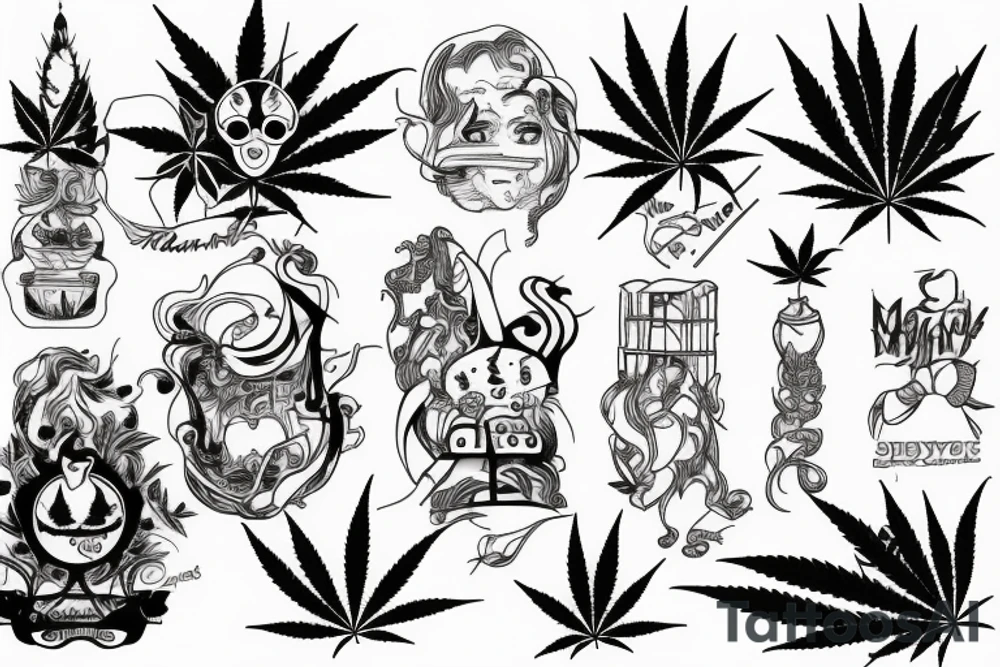 Marijuana tattoo idea