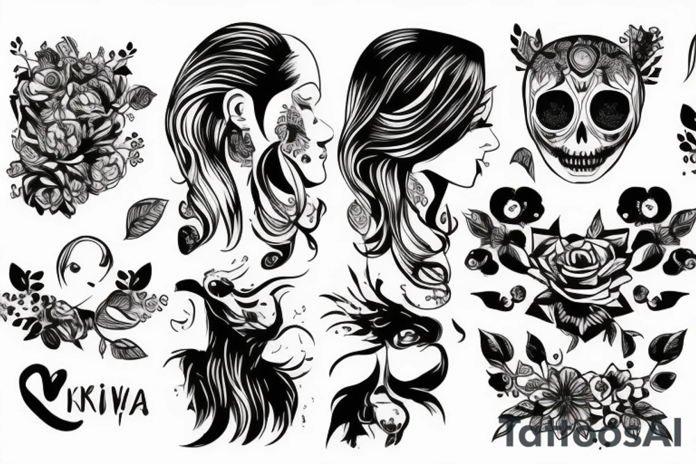 Девушка в маске tattoo idea