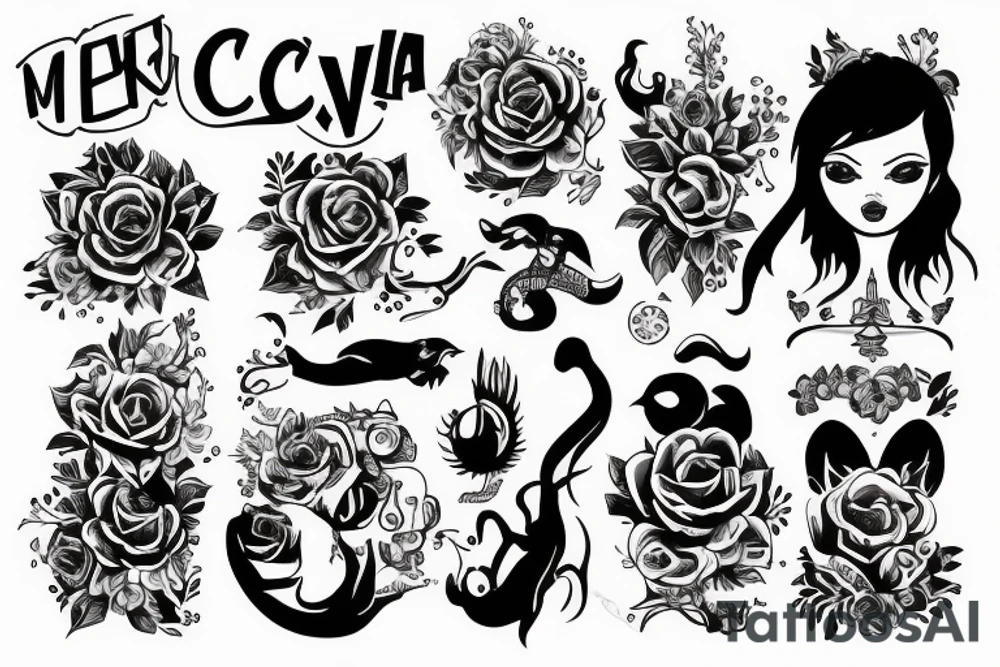 Девушка в маске tattoo idea