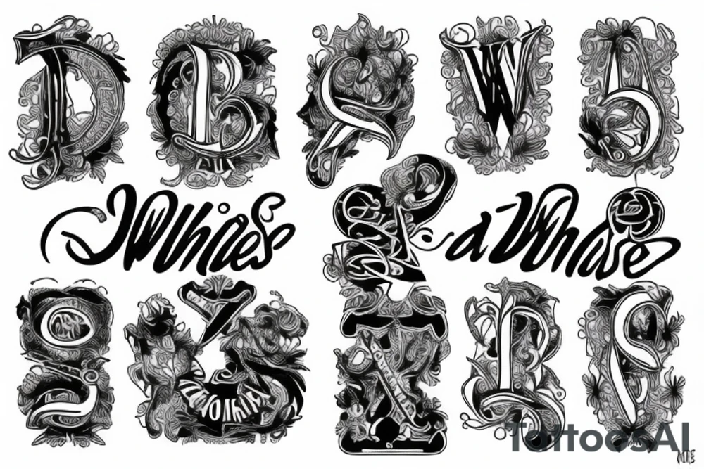 lettering "who dares wins" tattoo idea
