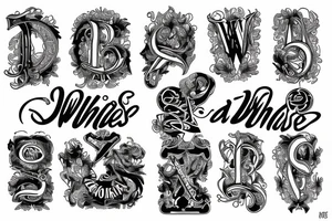 lettering "who dares wins" tattoo idea